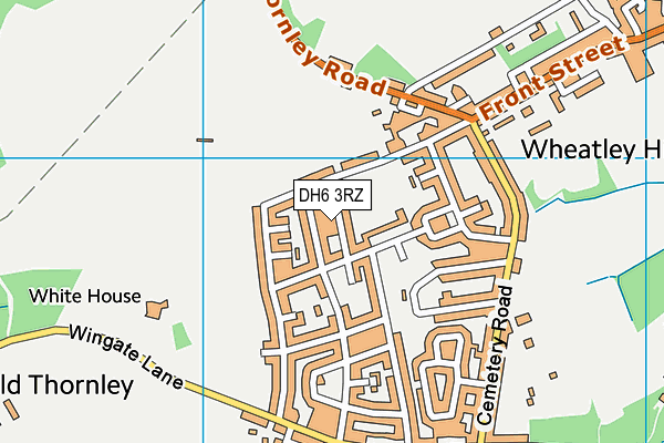 DH6 3RZ map - OS VectorMap District (Ordnance Survey) DH6 3RZ map - OS VectorMap District (Ordnance Survey)