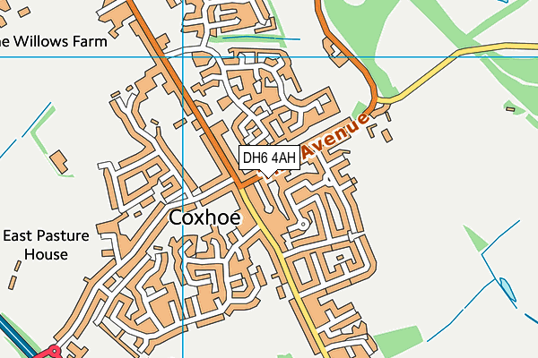 DH6 4AH map - OS VectorMap District (Ordnance Survey) DH6 4AH map - OS VectorMap District (Ordnance Survey)