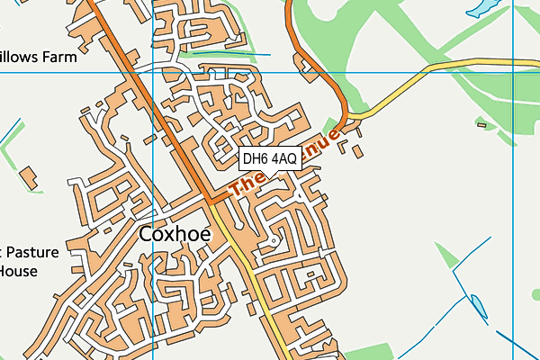 DH6 4AQ map - OS VectorMap District (Ordnance Survey) DH6 4AQ map - OS VectorMap District (Ordnance Survey)