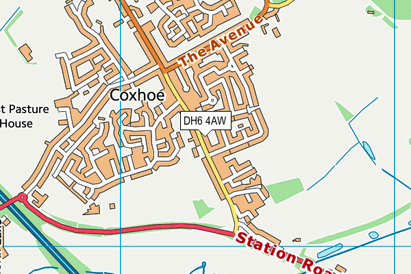 DH6 4AW map - OS VectorMap District (Ordnance Survey) DH6 4AW map - OS VectorMap District (Ordnance Survey)