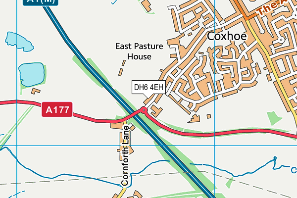 DH6 4EH map - OS VectorMap District (Ordnance Survey) DH6 4EH map - OS VectorMap District (Ordnance Survey)