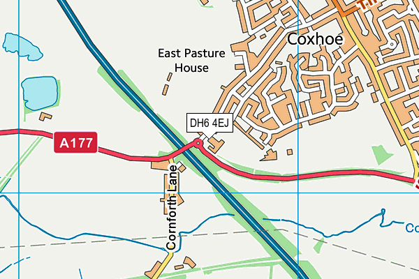 DH6 4EJ map - OS VectorMap District (Ordnance Survey) DH6 4EJ map - OS VectorMap District (Ordnance Survey)