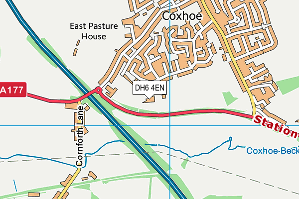 DH6 4EN map - OS VectorMap District (Ordnance Survey) DH6 4EN map - OS VectorMap District (Ordnance Survey)