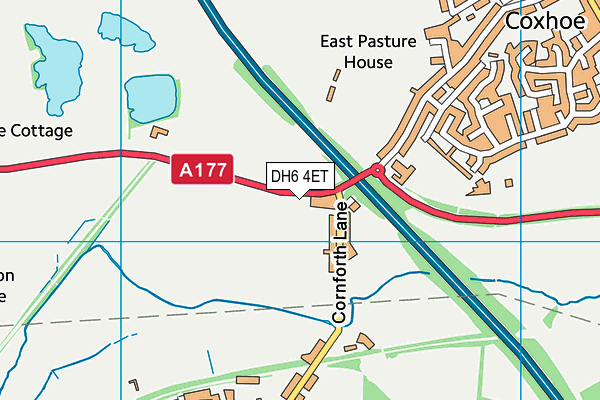DH6 4ET map - OS VectorMap District (Ordnance Survey) DH6 4ET map - OS VectorMap District (Ordnance Survey)