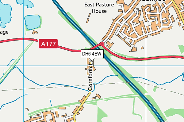DH6 4EW map - OS VectorMap District (Ordnance Survey) DH6 4EW map - OS VectorMap District (Ordnance Survey)