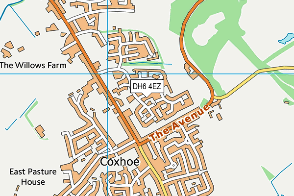 DH6 4EZ map - OS VectorMap District (Ordnance Survey) DH6 4EZ map - OS VectorMap District (Ordnance Survey)