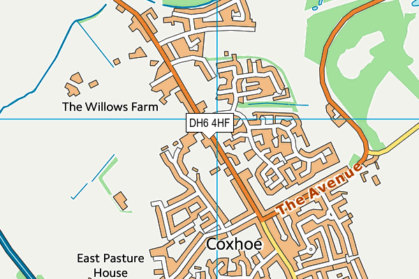 DH6 4HF map - OS VectorMap District (Ordnance Survey) DH6 4HF map - OS VectorMap District (Ordnance Survey)