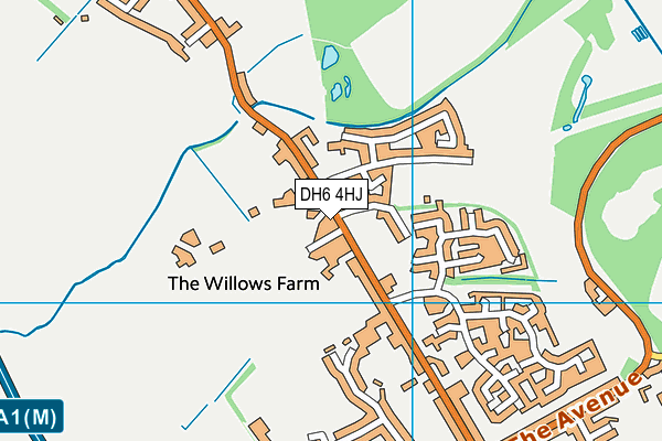 DH6 4HJ map - OS VectorMap District (Ordnance Survey)