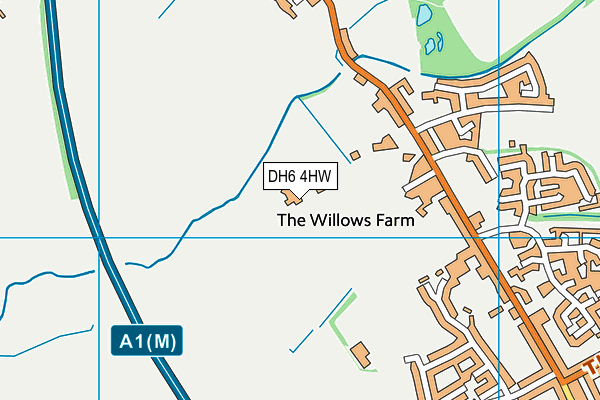 DH6 4HW map - OS VectorMap District (Ordnance Survey) DH6 4HW map - OS VectorMap District (Ordnance Survey)