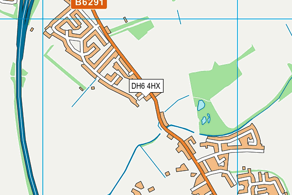 DH6 4HX map - OS VectorMap District (Ordnance Survey) DH6 4HX map - OS VectorMap District (Ordnance Survey)
