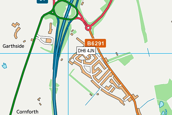 DH6 4JN map - OS VectorMap District (Ordnance Survey) DH6 4JN map - OS VectorMap District (Ordnance Survey)