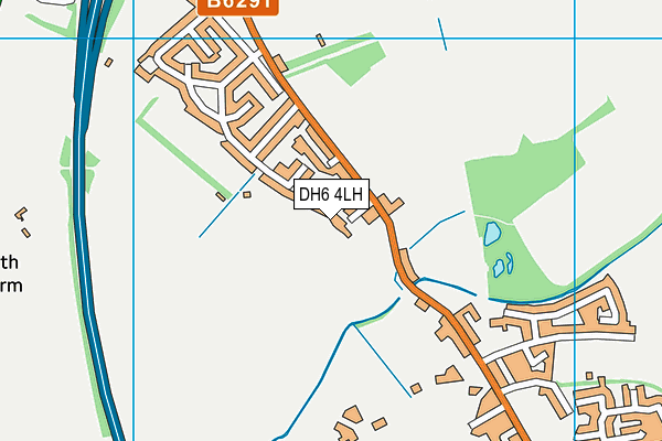 DH6 4LH map - OS VectorMap District (Ordnance Survey) DH6 4LH map - OS VectorMap District (Ordnance Survey)