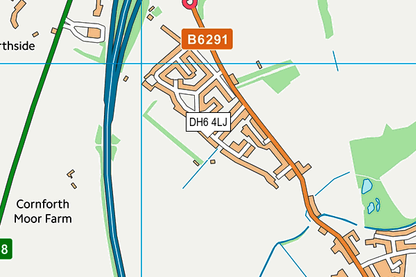 DH6 4LJ map - OS VectorMap District (Ordnance Survey) DH6 4LJ map - OS VectorMap District (Ordnance Survey)