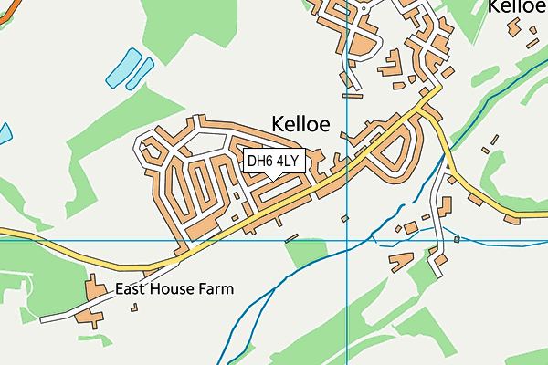 DH6 4LY map - OS VectorMap District (Ordnance Survey) DH6 4LY map - OS VectorMap District (Ordnance Survey)