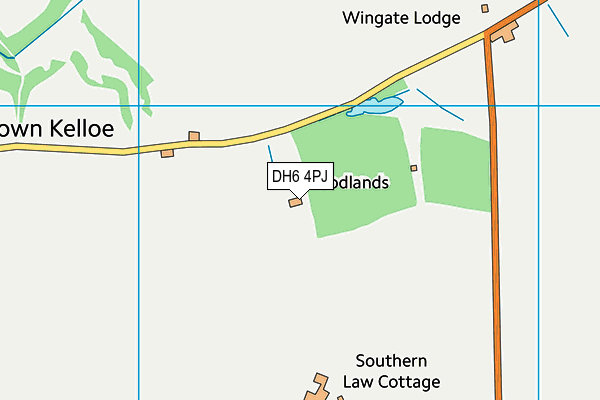 DH6 4PJ map - OS VectorMap District (Ordnance Survey) DH6 4PJ map - OS VectorMap District (Ordnance Survey)