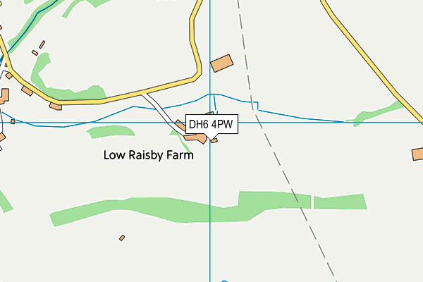 DH6 4PW map - OS VectorMap District (Ordnance Survey)