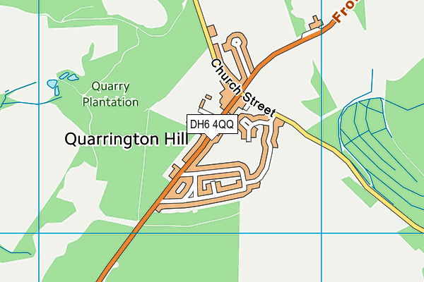 DH6 4QQ map - OS VectorMap District (Ordnance Survey)