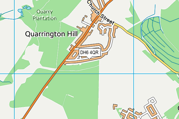 DH6 4QR map - OS VectorMap District (Ordnance Survey) DH6 4QR map - OS VectorMap District (Ordnance Survey)