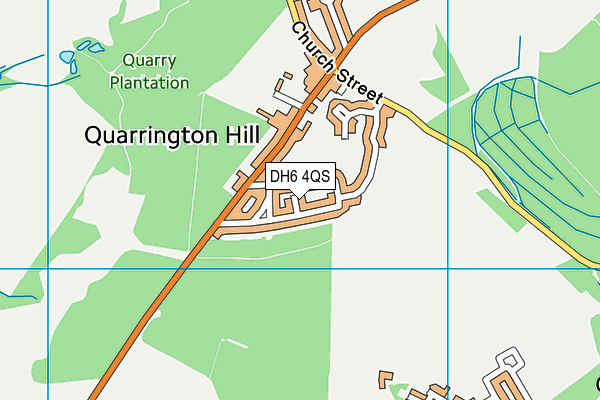 DH6 4QS map - OS VectorMap District (Ordnance Survey) DH6 4QS map - OS VectorMap District (Ordnance Survey)