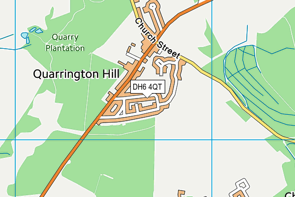 DH6 4QT map - OS VectorMap District (Ordnance Survey) DH6 4QT map - OS VectorMap District (Ordnance Survey)