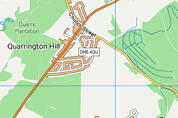 DH6 4QU map - OS VectorMap District (Ordnance Survey) DH6 4QU map - OS VectorMap District (Ordnance Survey)