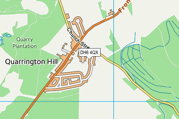 DH6 4QX map - OS VectorMap District (Ordnance Survey) DH6 4QX map - OS VectorMap District (Ordnance Survey)