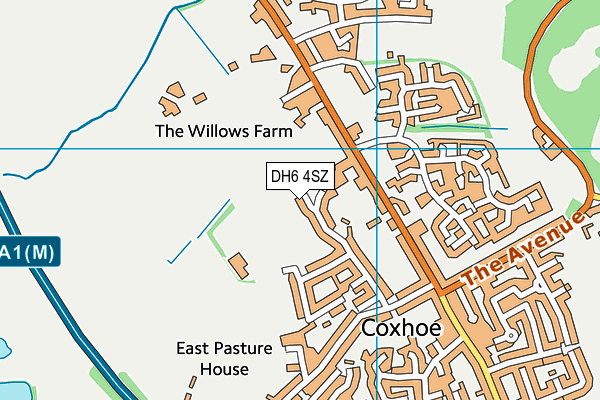 DH6 4SZ map - OS VectorMap District (Ordnance Survey) DH6 4SZ map - OS VectorMap District (Ordnance Survey)