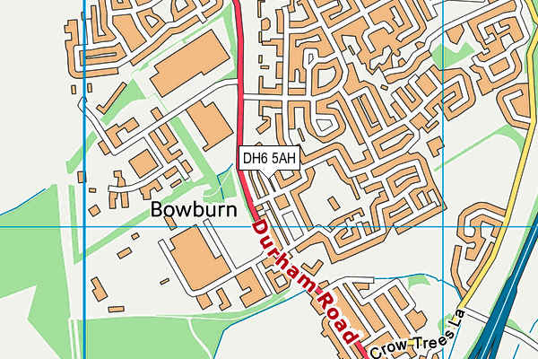 DH6 5AH map - OS VectorMap District (Ordnance Survey)