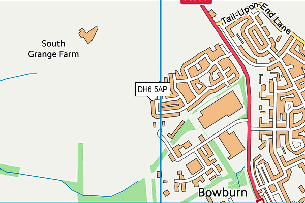 DH6 5AP map - OS VectorMap District (Ordnance Survey)