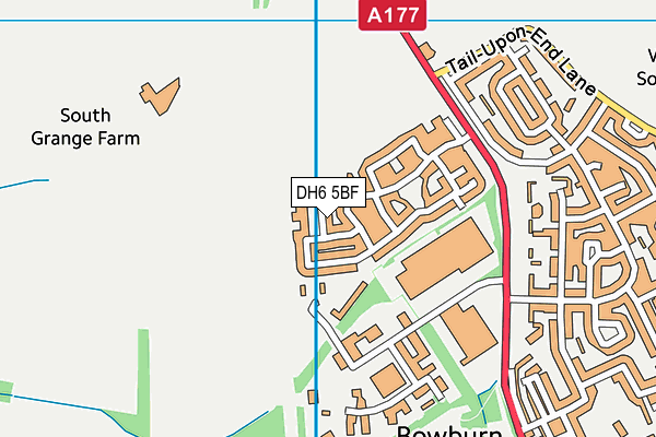 DH6 5BF map - OS VectorMap District (Ordnance Survey) DH6 5BF map - OS VectorMap District (Ordnance Survey)