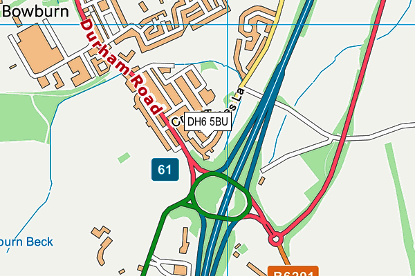 DH6 5BU map - OS VectorMap District (Ordnance Survey) DH6 5BU map - OS VectorMap District (Ordnance Survey)