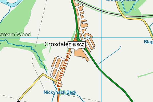 DH6 5GZ map - OS VectorMap District (Ordnance Survey)
