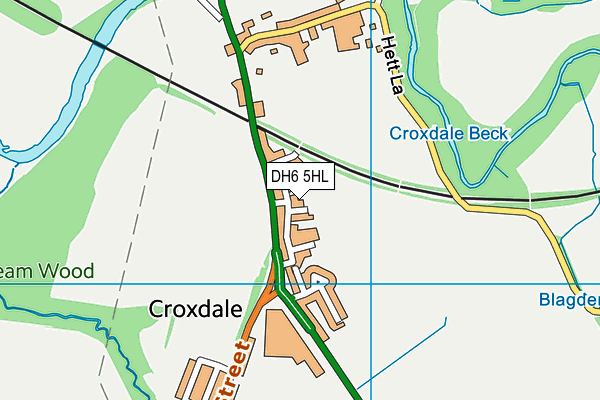 DH6 5HL map - OS VectorMap District (Ordnance Survey) DH6 5HL map - OS VectorMap District (Ordnance Survey)