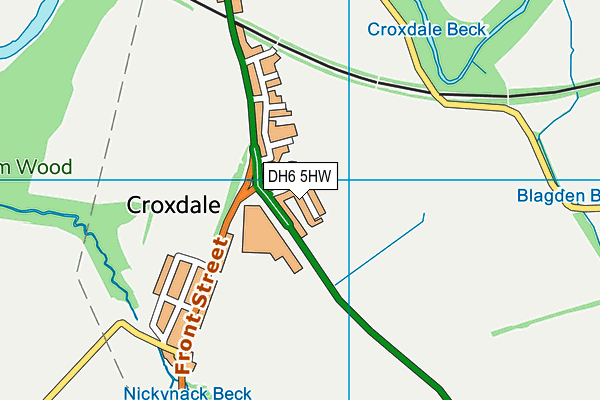 DH6 5HW map - OS VectorMap District (Ordnance Survey) DH6 5HW map - OS VectorMap District (Ordnance Survey)