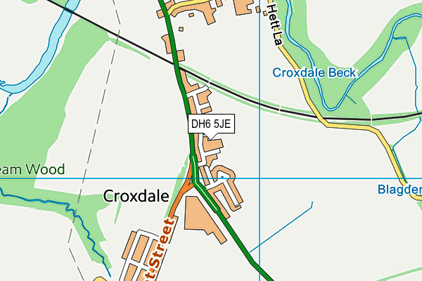 DH6 5JE map - OS VectorMap District (Ordnance Survey) DH6 5JE map - OS VectorMap District (Ordnance Survey)
