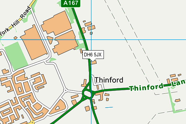 DH6 5JX map - OS VectorMap District (Ordnance Survey) DH6 5JX map - OS VectorMap District (Ordnance Survey)