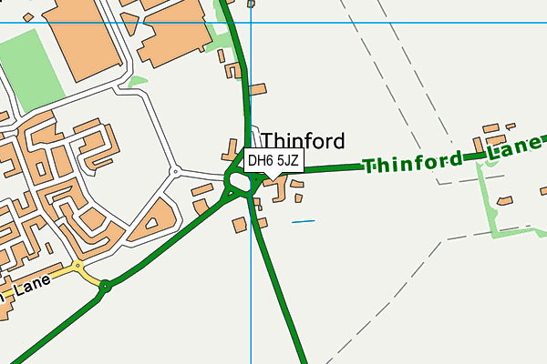 DH6 5JZ map - OS VectorMap District (Ordnance Survey) DH6 5JZ map - OS VectorMap District (Ordnance Survey)