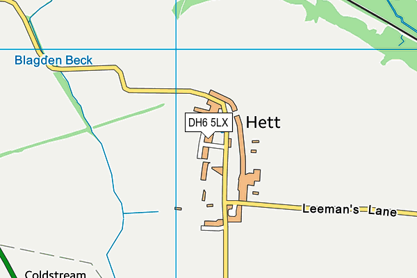 DH6 5LX map - OS VectorMap District (Ordnance Survey) DH6 5LX map - OS VectorMap District (Ordnance Survey)