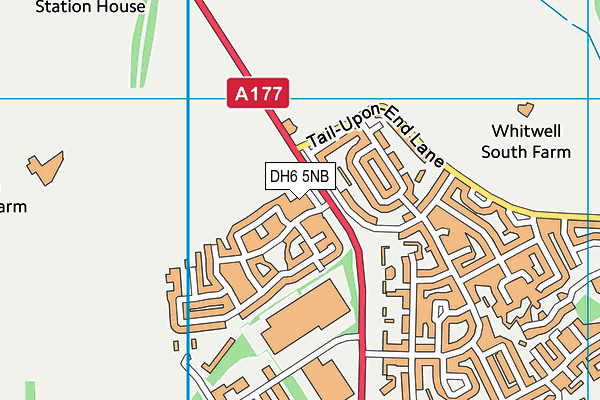 DH6 5NB map - OS VectorMap District (Ordnance Survey) DH6 5NB map - OS VectorMap District (Ordnance Survey)