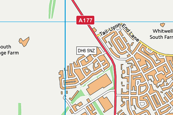 DH6 5NZ map - OS VectorMap District (Ordnance Survey) DH6 5NZ map - OS VectorMap District (Ordnance Survey)
