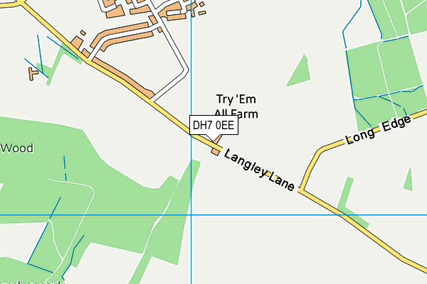 DH7 0EE map - OS VectorMap District (Ordnance Survey)