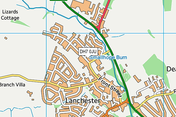 DH7 0JU map - OS VectorMap District (Ordnance Survey)