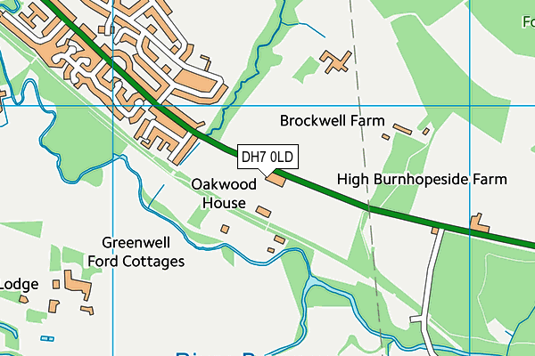 DH7 0LD map - OS VectorMap District (Ordnance Survey) DH7 0LD map - OS VectorMap District (Ordnance Survey)