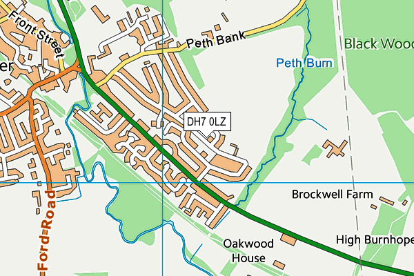 DH7 0LZ map - OS VectorMap District (Ordnance Survey) DH7 0LZ map - OS VectorMap District (Ordnance Survey)