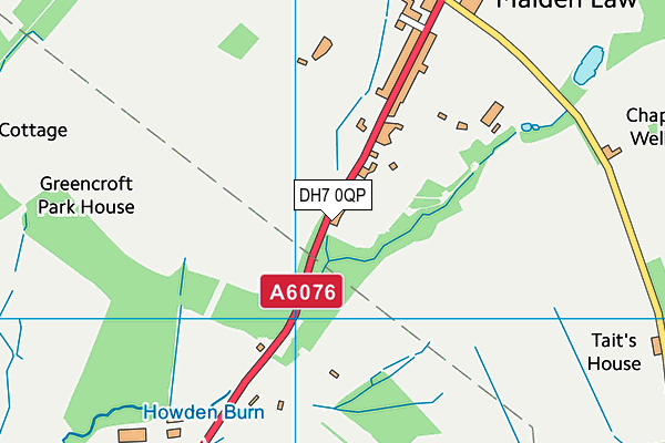 DH7 0QP map - OS VectorMap District (Ordnance Survey) DH7 0QP map - OS VectorMap District (Ordnance Survey)