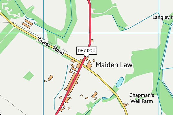 DH7 0QU map - OS VectorMap District (Ordnance Survey) DH7 0QU map - OS VectorMap District (Ordnance Survey)