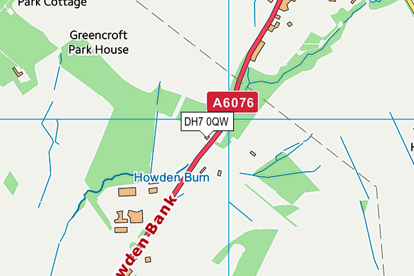 DH7 0QW map - OS VectorMap District (Ordnance Survey) DH7 0QW map - OS VectorMap District (Ordnance Survey)