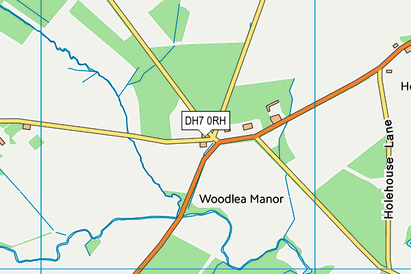 DH7 0RH map - OS VectorMap District (Ordnance Survey)