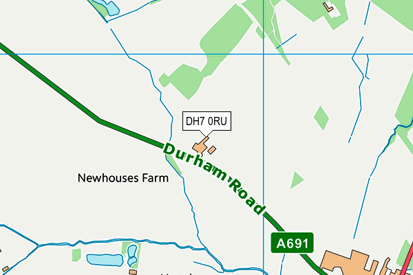 DH7 0RU map - OS VectorMap District (Ordnance Survey) DH7 0RU map - OS VectorMap District (Ordnance Survey)