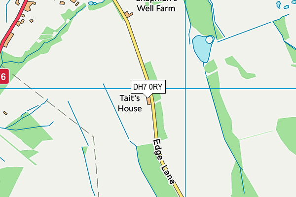 DH7 0RY map - OS VectorMap District (Ordnance Survey) DH7 0RY map - OS VectorMap District (Ordnance Survey)